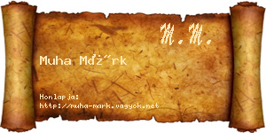 Muha Márk névjegykártya